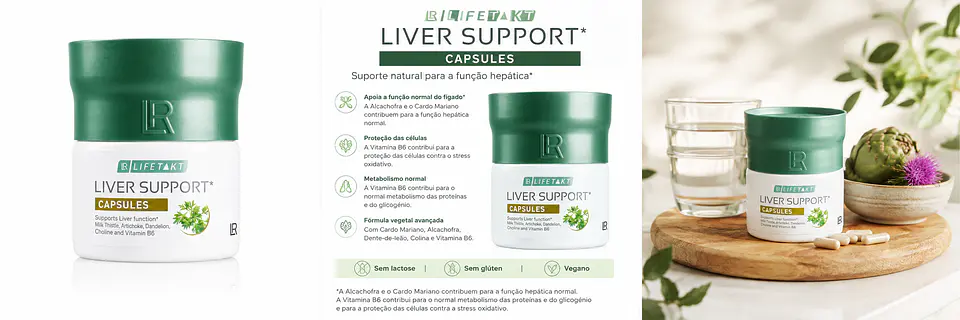 LR LIFETAKT Liver Support – Cápsulas com Colina, Vitamina B6 e Manganês | 30 cápsulas 4