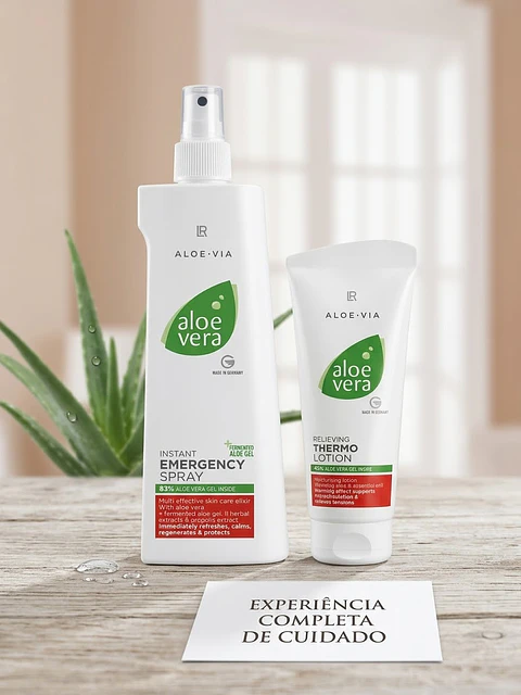 Conjunto Spray Hidratante de Aloé Vera + Loção Térmica Relaxante