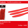 Cuchillo de plastico rojo 12pcs