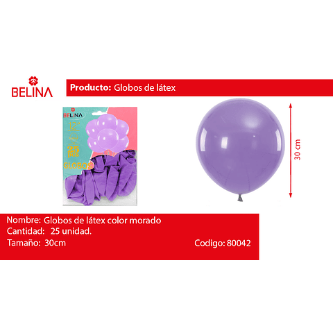 Globos de látex 25pcs 30cm violeta