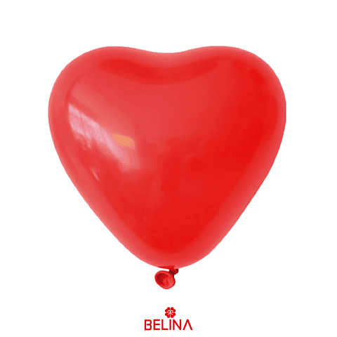 Globos De Latex Corazón 23cm Rojo 8pcs - Belina Cotillón