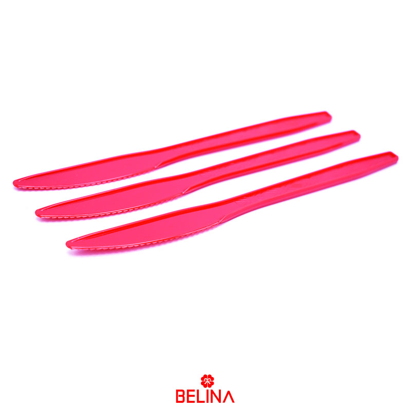 Cuchillo de plastico rojo 12pcs