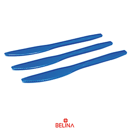 Cuchillo de plastico azul 12pcs