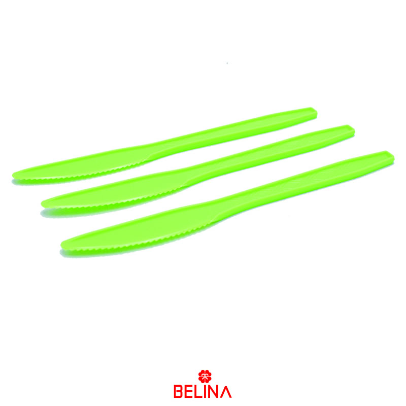 Cuchillo de plastico verde 12pcs