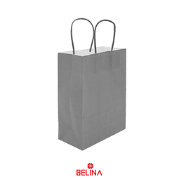 Bolsa de papel mediana gris