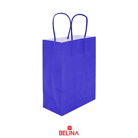 Bolsa de papel mediana azul