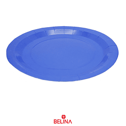 Plato de carton azul 23cm 6PCS