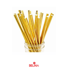 Bombillas oro 25pcs 6x197mm