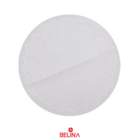 Bandeja redonda blanca 3 + 3pcs con papel secante