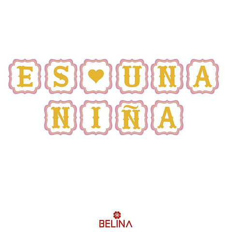 Guirnalda es una niña blanco/oro/rosa 450cm 10pcs