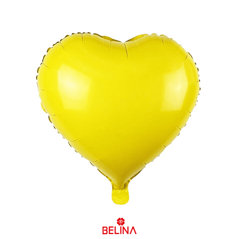Globo corazón amarillo 45cm