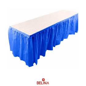 Faldon para mesa azul