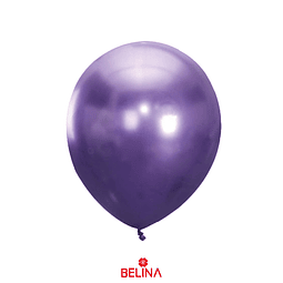 Globos de latex cromado morado 10pcs 15cm