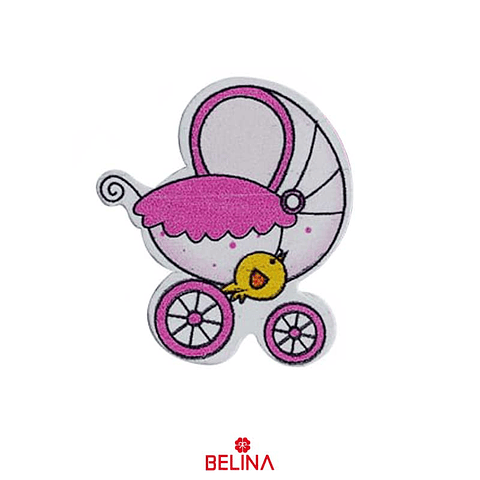 Boton distintivo coche bebe rosa