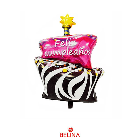 Globo metalico pastel feliz cumpleaños 95.5x58.5cm 1pcs