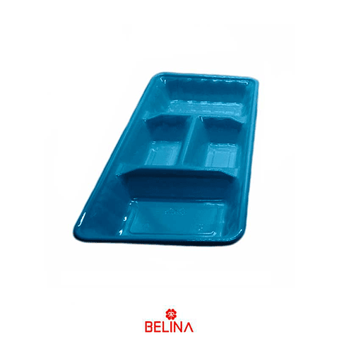 Bandeja rectangular celeste 2pcs 35x18cm