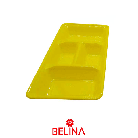 Bandeja rectangular amarilla 2pcs 35x18cm