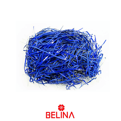 Relleno de papel metalico azul 20g