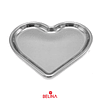 Plato de corazón plata 6pcs 18.5cm