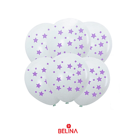 Globos de latex estrellas 30cm 5pcs