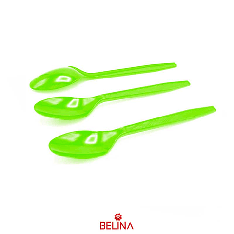 Cucharillas plasticas verdes 12pcs