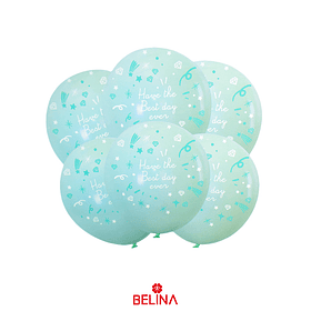 Globos de latex verde pastel 30cm 5pcs