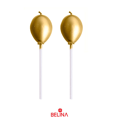 Velas globos color oro 4pcs