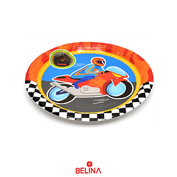 Platos de cartón motocicleta 23cm 6pcs