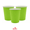 Vasos de cartón verde 6pcs