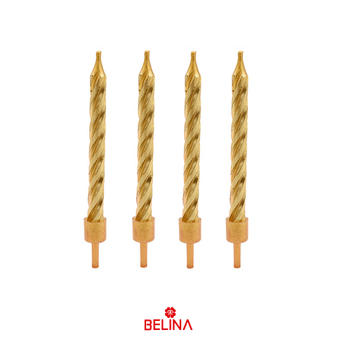 Velas metalizadas oro