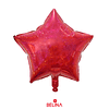 Globo estrella rojo tornasol 45x45cm