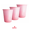 Vasos plásticos 250ml 25pcs rosado
