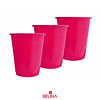 Vasos plásticos 250ml 25pcs fucsia