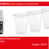 Vasos plásticos 250ml 25pcs transparente