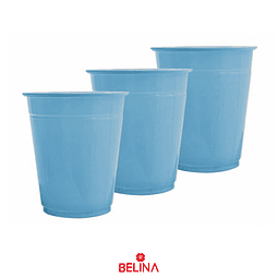 Vasos plásticos 250ml 25pcs azul claro