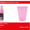 Vasos plásticos 200ml 50pcs rosado