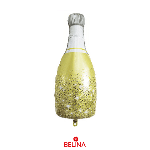 Globo metalizado botella dorada 49x98cm