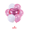Set de globos rosa 7pcs