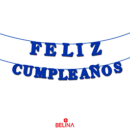 Guirnalda feliz cumpleaños azul 15pcs 3m