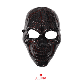Máscara halloween calavera negra 25.5x16.5x7cm