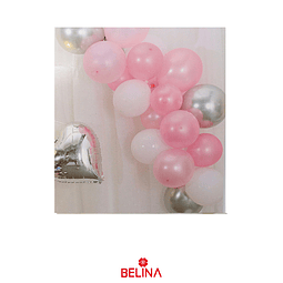 Set de globos color rosa 25pcs