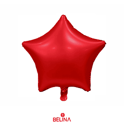 Globo Métalico Estrella Color Rojo 45cm
