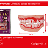 Dentadura postiza halloween 8x4cm diseño aleatorio