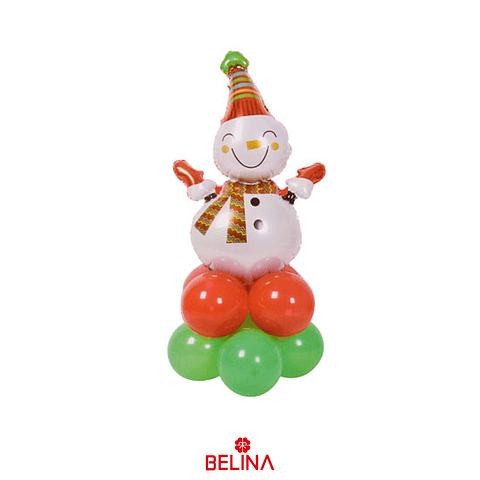 Set de globos muñeco de nieve 9pcs