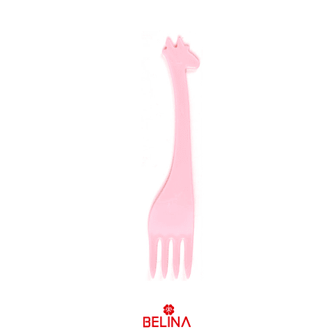 Tenedores jirafa rosa 11cm 12pcs
