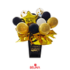 Set de globos dorado y negro feliz cumpleaños 23pcs