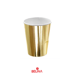 Vasos metalizado oro 6pcs