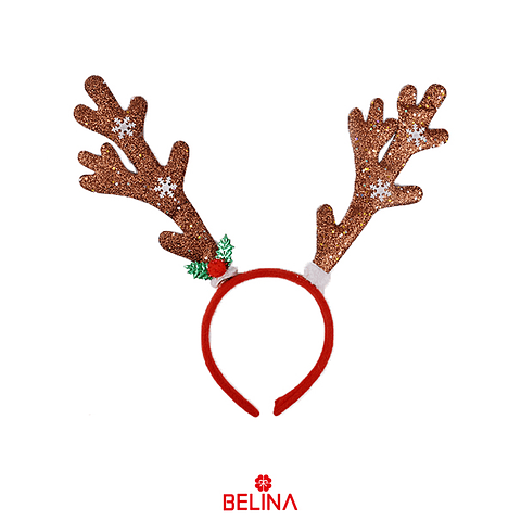 Cintillo de reno navideño 11x34cm color aleatorio