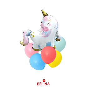 Set de globos unicornio 7pcs