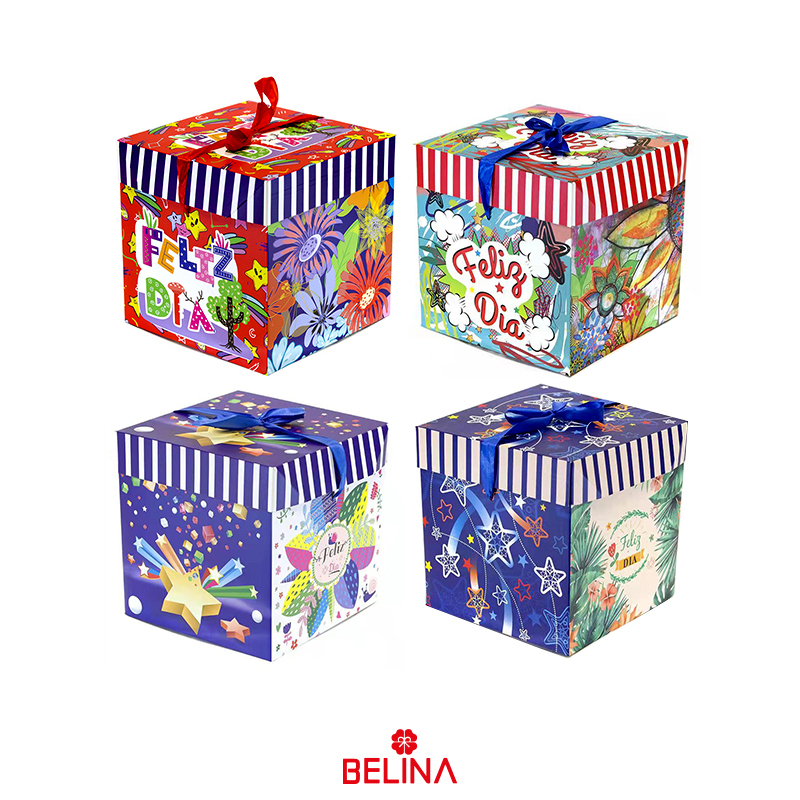 Caja de Regalo Feliz Día Grande Azul
